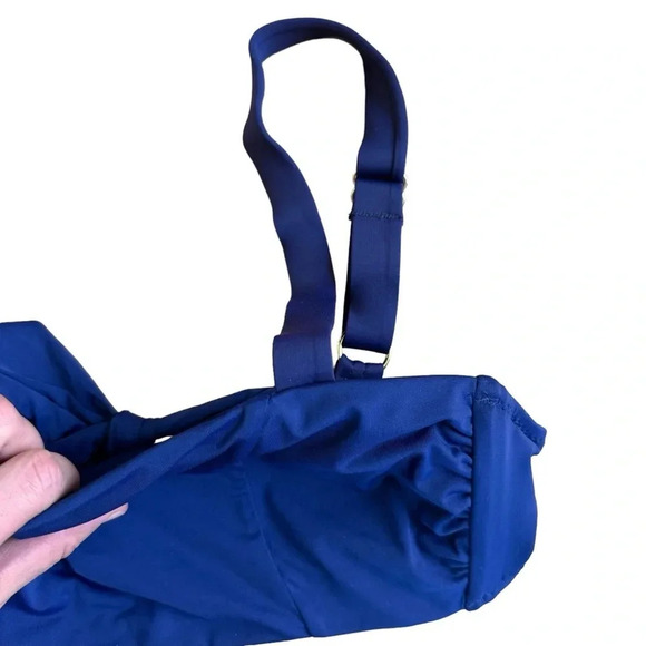 Amavi women’s swim bikini top bralette navy blue size L NWOT - Picture 9 of 9